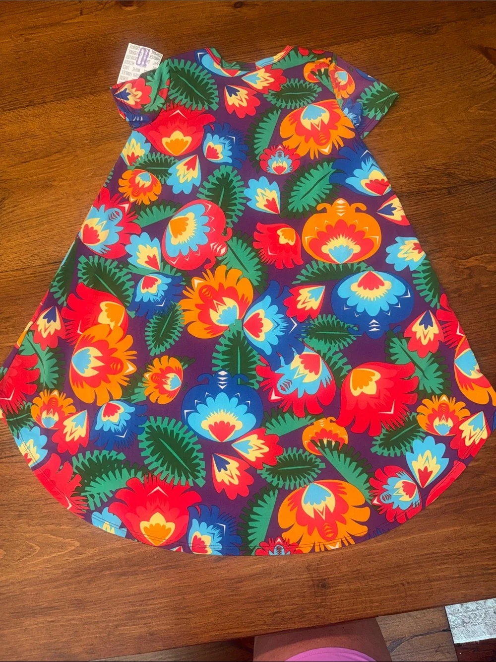 LuLaRoe Bright Multi Floral Scoop Neck Top